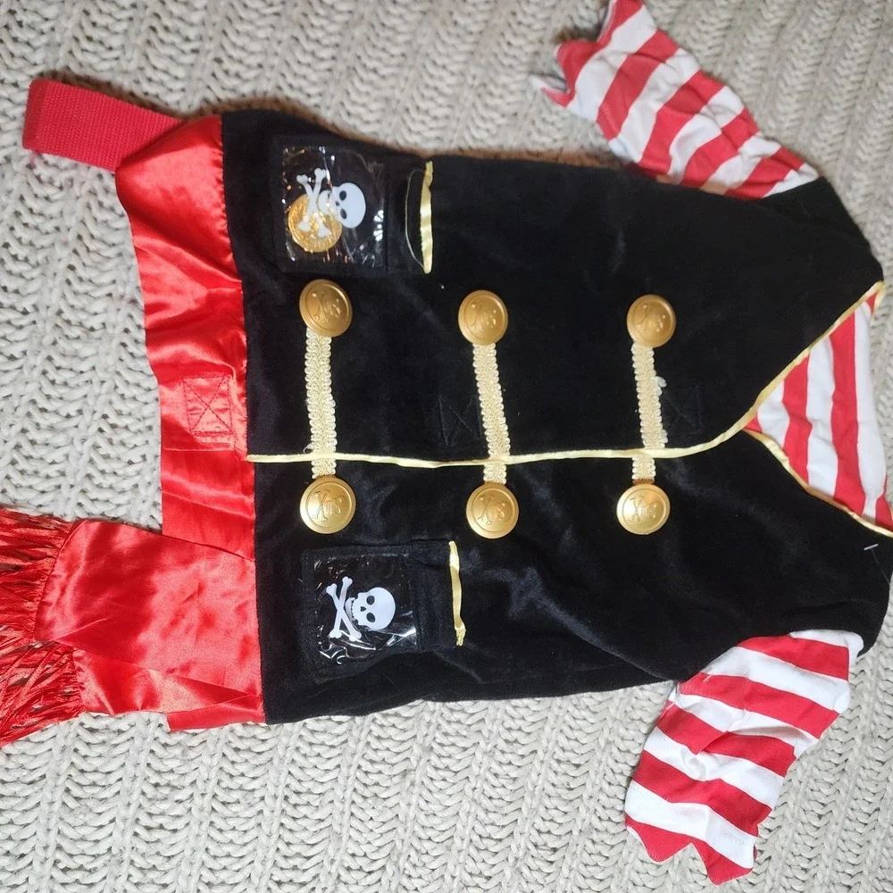 Halloween Pirate Costume Shirt Hat Sword Melissa and Doug, Homemade 